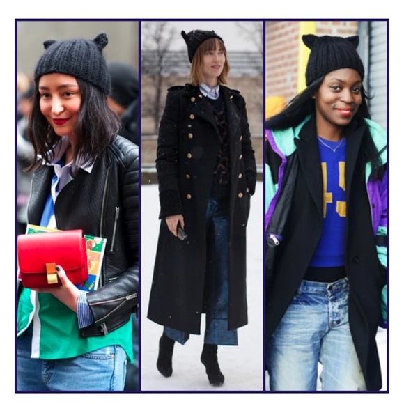 SOLD Eugenia Kim Felix Ivory Cat Ear Beanie Hat - Picture 2 of 4